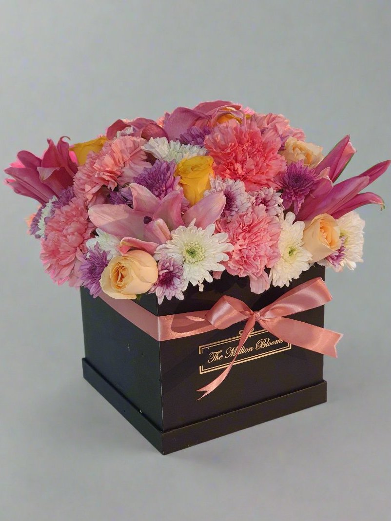 Mixed flowers in Black Box