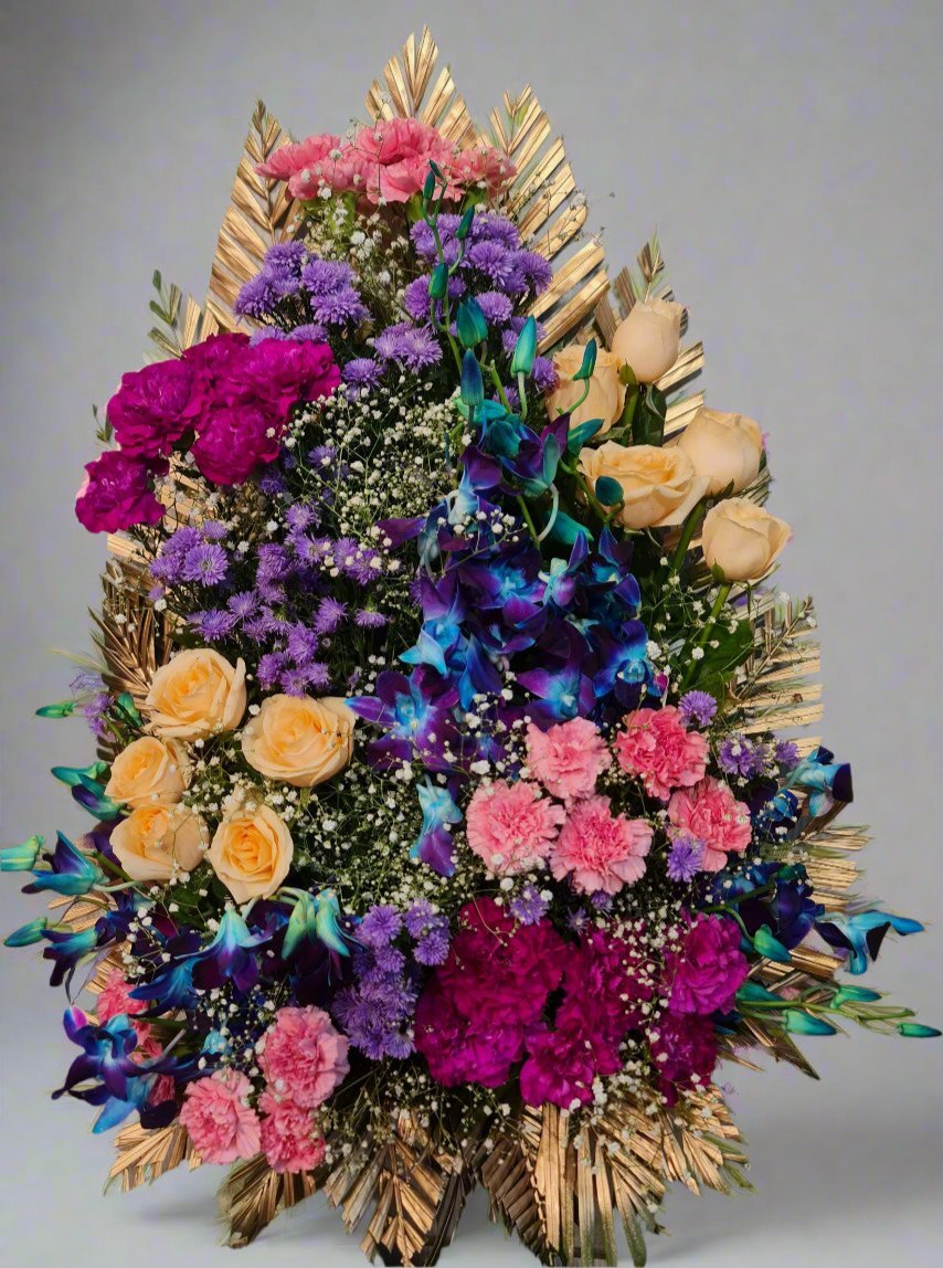 Elegant Floral Arrangement with Golden Accents