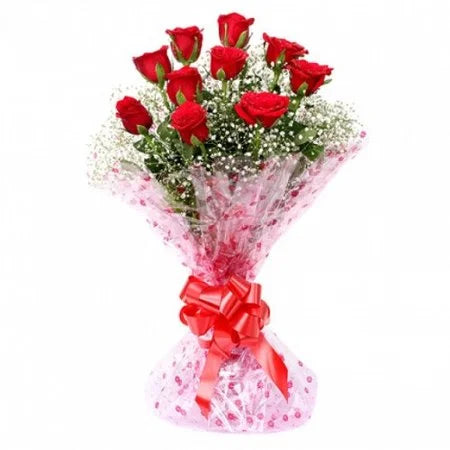 10 Red Roses Bunch