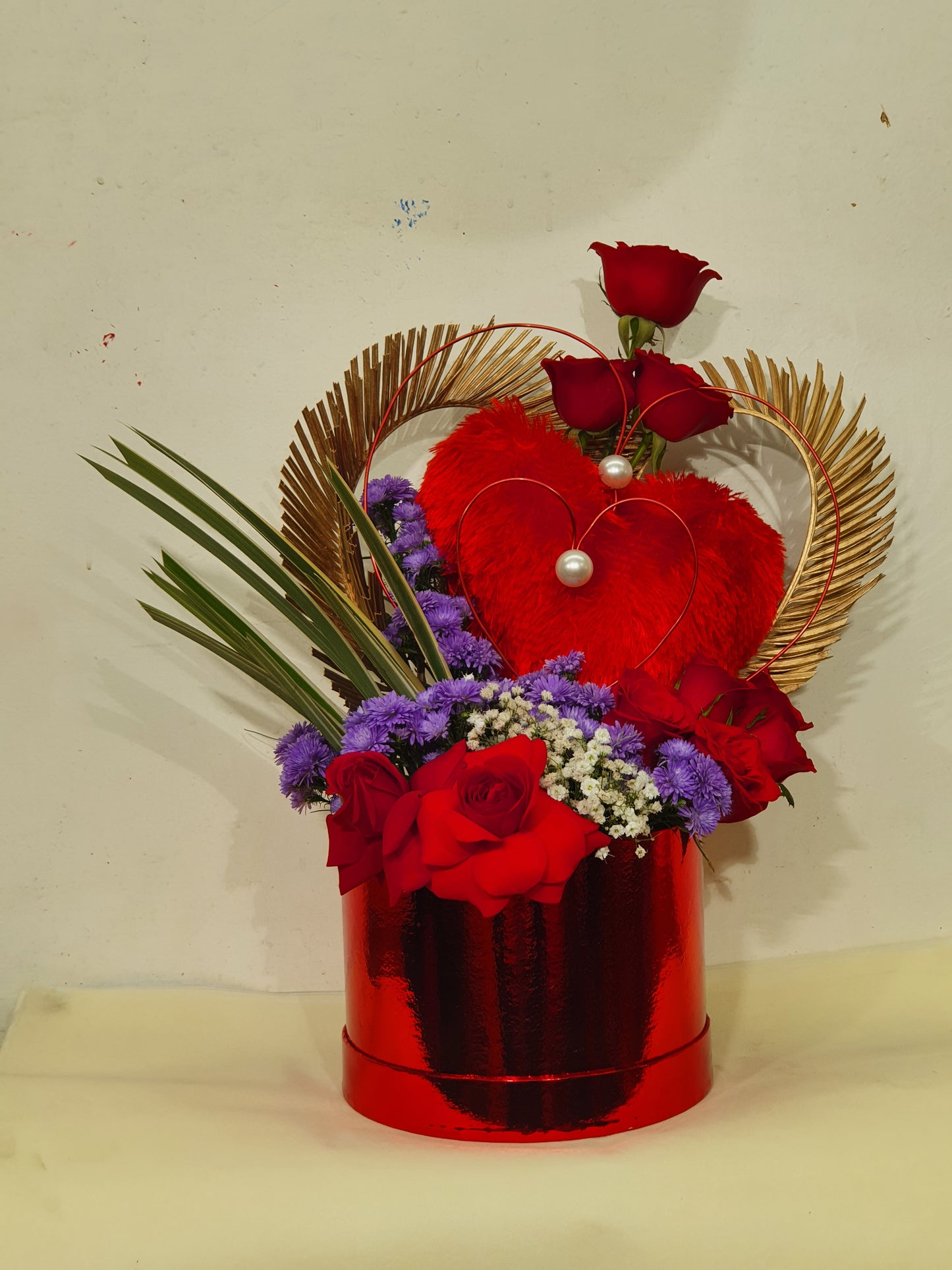 A Gorgeous Red Roses with a Red Heart