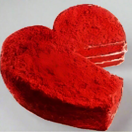 A Red Velvet Heart cake