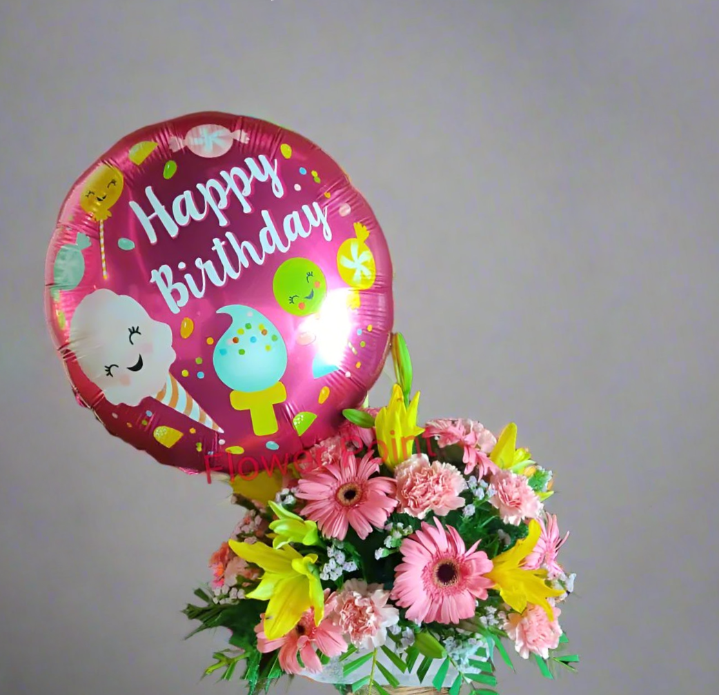 Birthday Balloons & Flowers