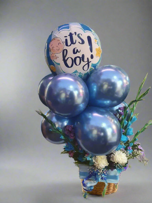 Blue Balloon Florals