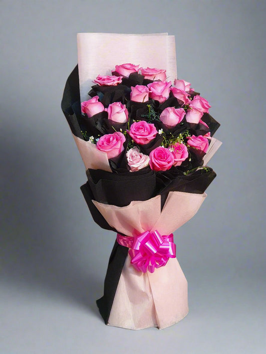 Charming 18  Pink Roses Bouquet