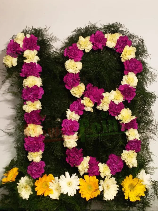 Customized Number Flower Arrangement