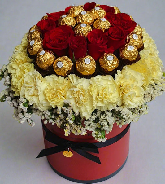 Red Roses with Ferrero Rocher